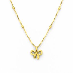Gold Bow Necklace